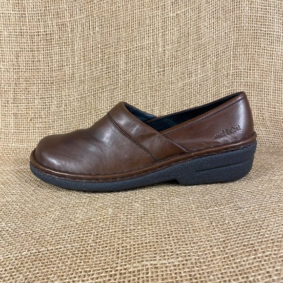 josef seibel slip on shoes loafers clogs brown leather air cushion women size 10 - Picture 2 of 12